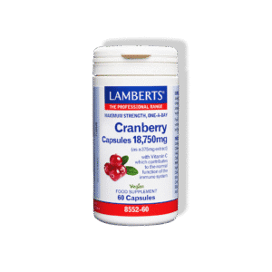 Produkto nuotrauka | Spanguolių kapsulės 18 750 mg su vitaminu C | Lamberts Lietuva